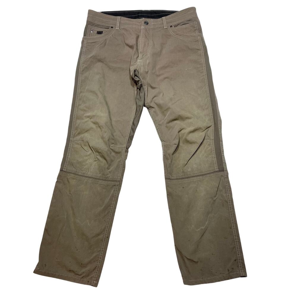 KÜHL Radikl Pants 36x32 Brown Khaki Flexible Stretch Outdoor Hiking Hybrid